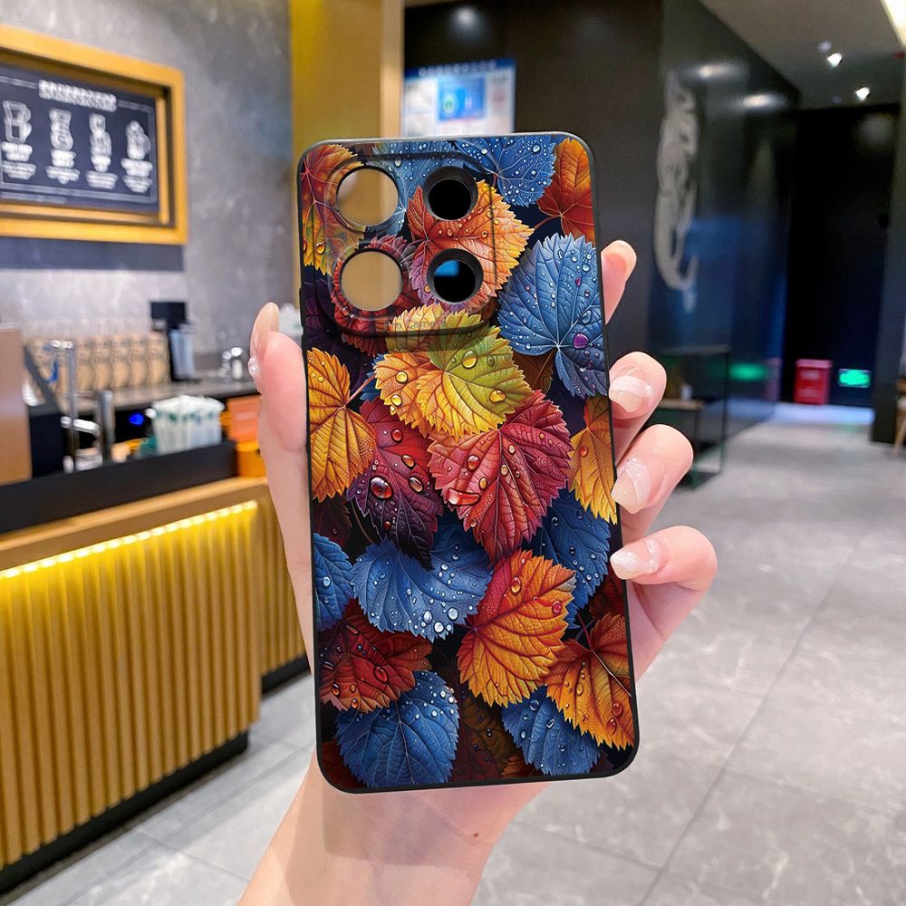 For Xiaomi Redmi Note 13 12 Pro 5G 12S 11S 13C A1 10 Pro 4G 10S Redmi 10C 9C Luxury Leaves Full Protective Case Anti Drop Cover