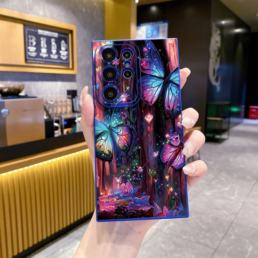 For Samsung Galaxy S24 S23 Ultra S22 Plus Note 20 S21 FE S20 Luxury Butterfly Full Protective Case Anti Drop Cover