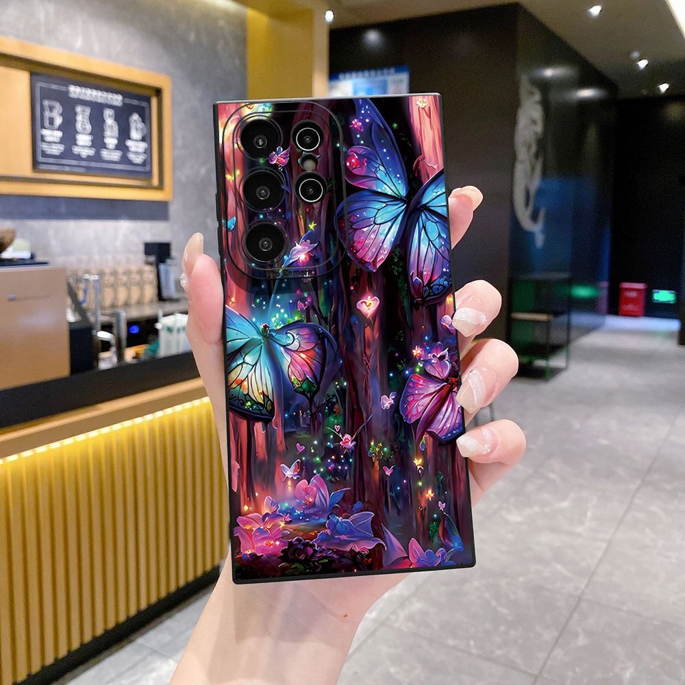For Samsung Galaxy S24 S23 Ultra S22 Plus Note 20 S21 FE S20 Luxury Butterfly Full Protective Case Anti Drop Cover