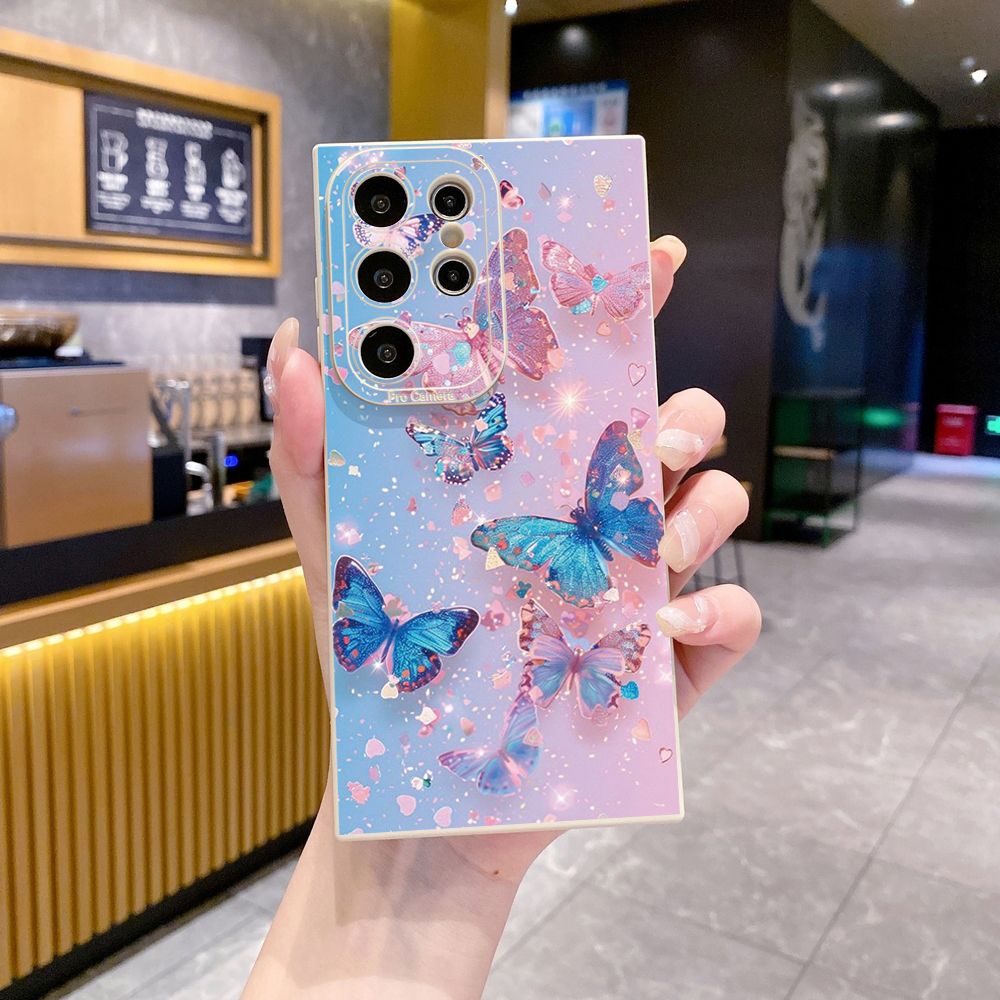 For Samsung Galaxy S24 S23 Ultra S22 Plus Note 20 S21 FE S20 Luxury Butterfly Full Protective Case Anti Drop Cover