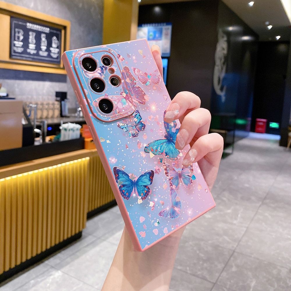For Samsung Galaxy S24 S23 Ultra S22 Plus Note 20 S21 FE S20 Luxury Butterfly Full Protective Case Anti Drop Cover