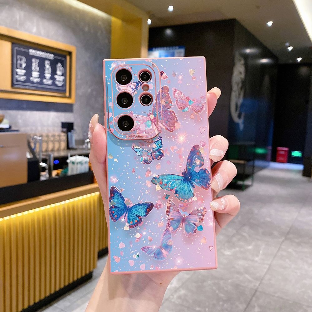 For Samsung Galaxy S24 S23 Ultra S22 Plus Note 20 S21 FE S20 Luxury Butterfly Full Protective Case Anti Drop Cover