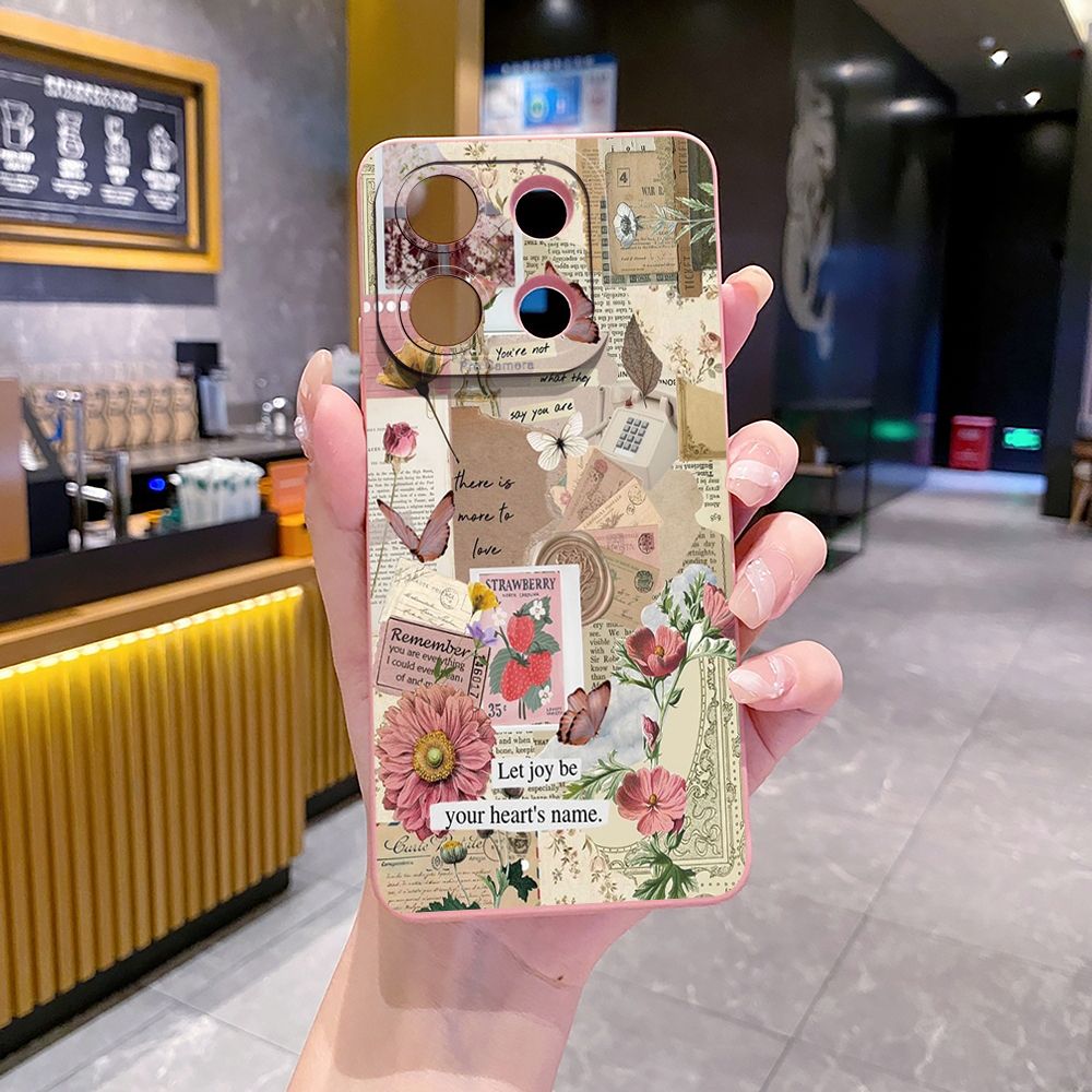 For Xiaomi Redmi Note 13 12 Pro 5G 12S 11S 13C A1 10 Pro 4G 10S Redmi 10C 9C Vintage Art Town Butterfly Full Protective Case Anti Drop Cover