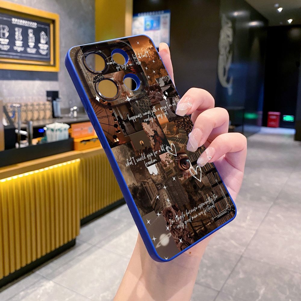 For Xiaomi Redmi Note 13 12 Pro 5G 12S 11S 13C A1 10 Pro 4G 10S Redmi 10C 9C Vintage Art Town Butterfly Full Protective Case Anti Drop Cover