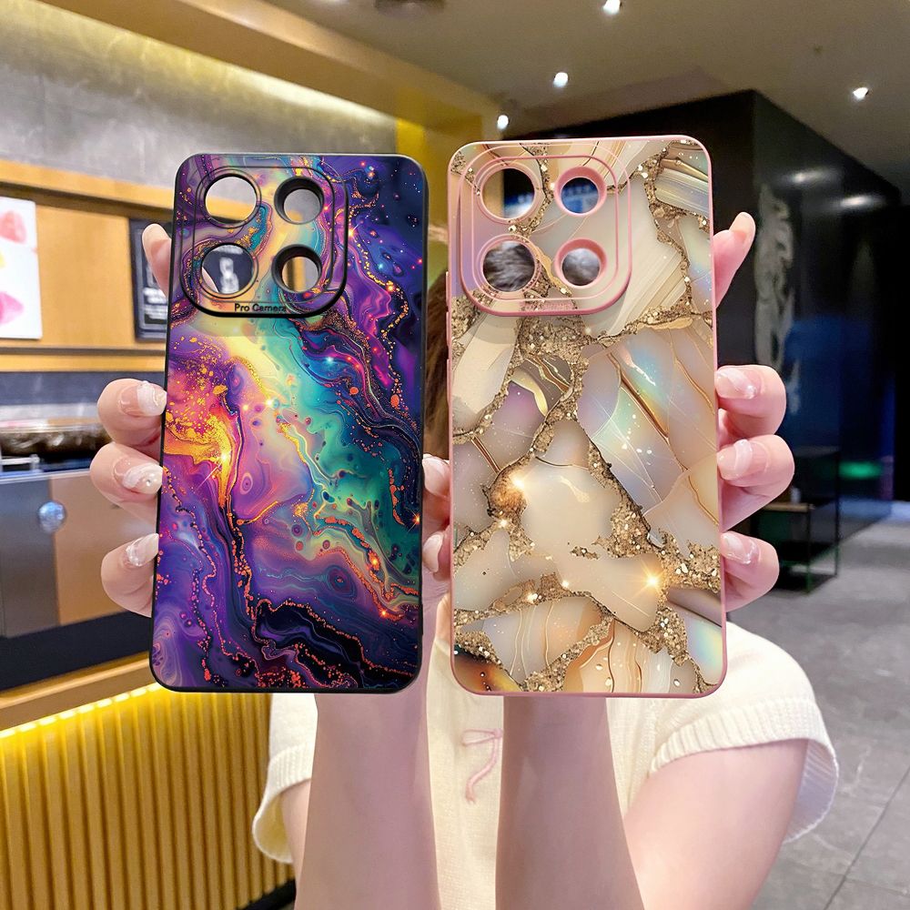 For Xiaomi Redmi Note 13 12 Pro 5G 12S 11S 13C A1 10 Pro 4G 10S Redmi 10C 9C Luxury Marble Full Protective Case Anti Drop Cover