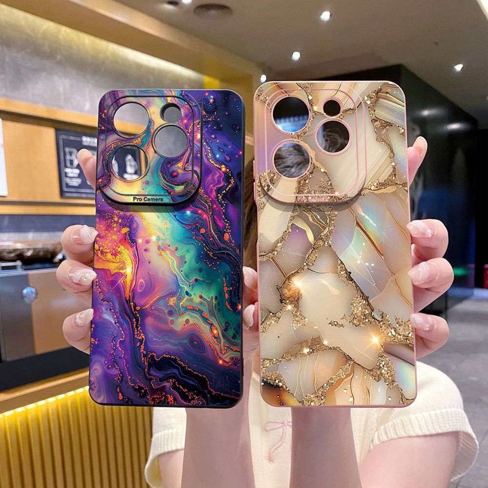 For Infinix Hot 50i 40i 40 Pro Note 12 G96 30 Hot 20 Play 12i 30i 20i 10S 11 Play 11S 10i Smart 8 9 5 Luxury Marble Full Protective Case Anti Drop Cover