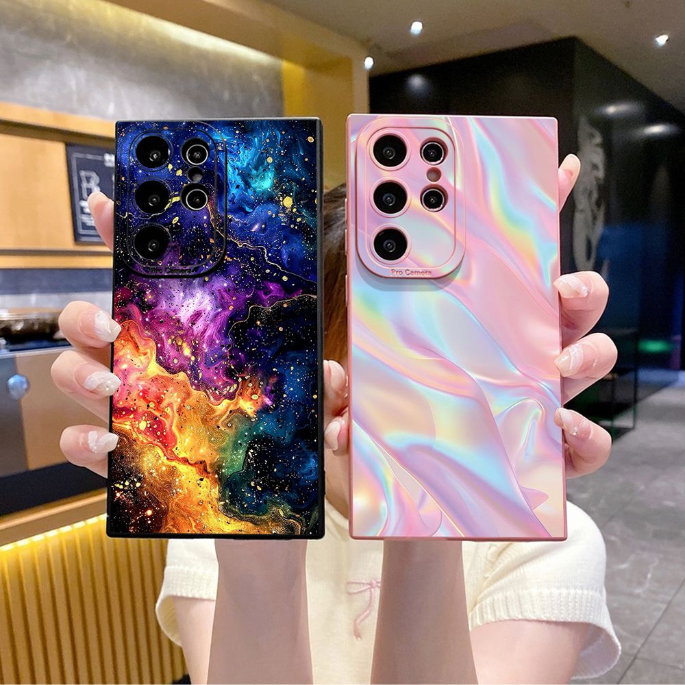 For Samsung Galaxy S24 S23 Ultra S22 Plus Note 20 S21 FE S20 Graient Color Luxury Full Protective Case Anti Drop Cover