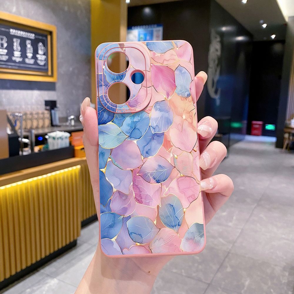 For VIVO Y28 Y03 Y18 Y17S Y27 Y15A Y15S Y02S Y02A Y36 Y33S Y12S Y12A Y01 Y1S Y20A Y22 Luxury Leaves Full Protective Case Anti Drop Cover