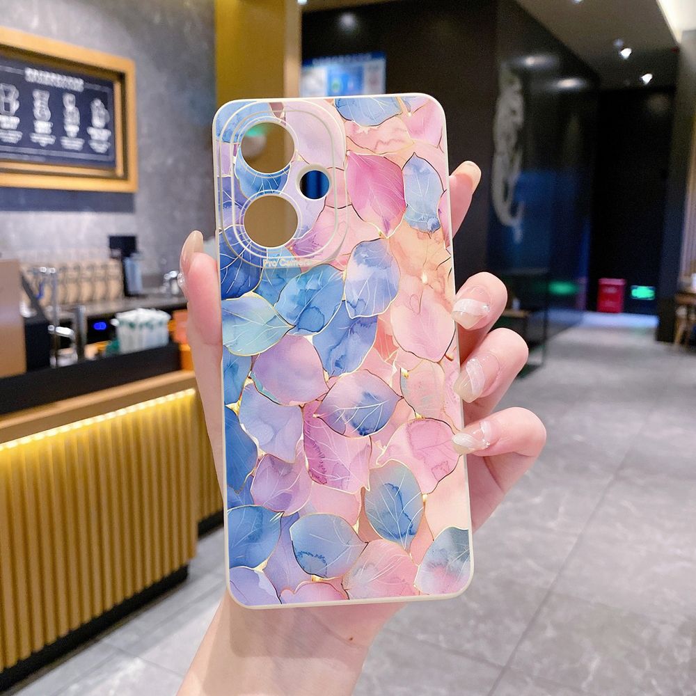 For VIVO Y28 Y03 Y18 Y17S Y27 Y15A Y15S Y02S Y02A Y36 Y33S Y12S Y12A Y01 Y1S Y20A Y22 Luxury Leaves Full Protective Case Anti Drop Cover