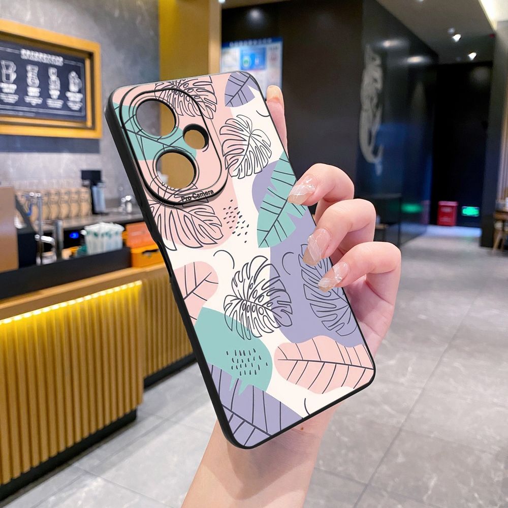 For VIVO Y28 Y03 Y18 Y17S Y27 Y15A Y15S Y02S Y02A Y36 Y33S Y12S Y12A Y01 Y1S Y20A Y22 Luxury Leaves Full Protective Case Anti Drop Cover
