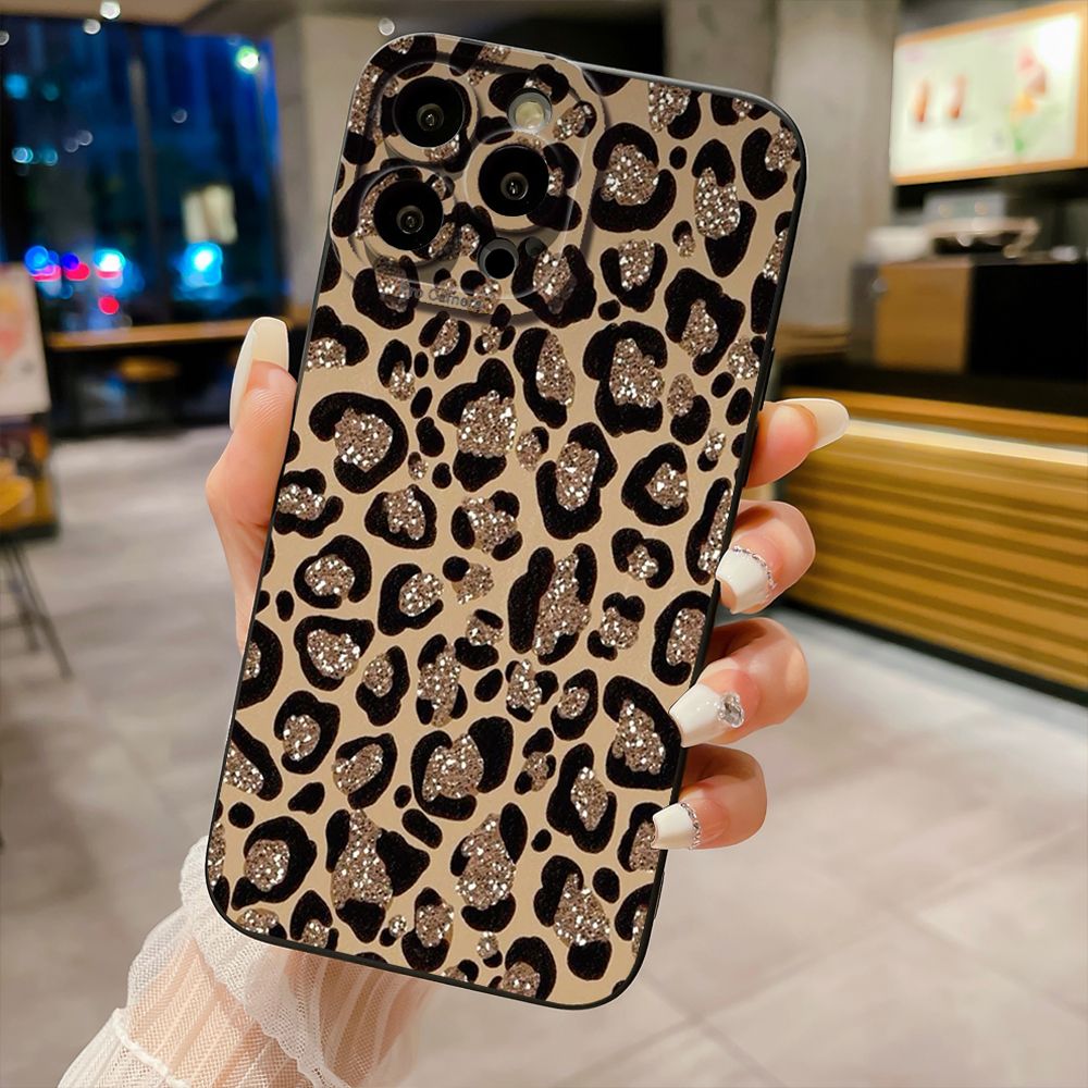 For iPhone 16 Pro Max 14 Plus 13 Pro Max 12 11 XR 8 7 SE 2022 XS Max Retry Leopard Full Protective Case Anti Drop Cover