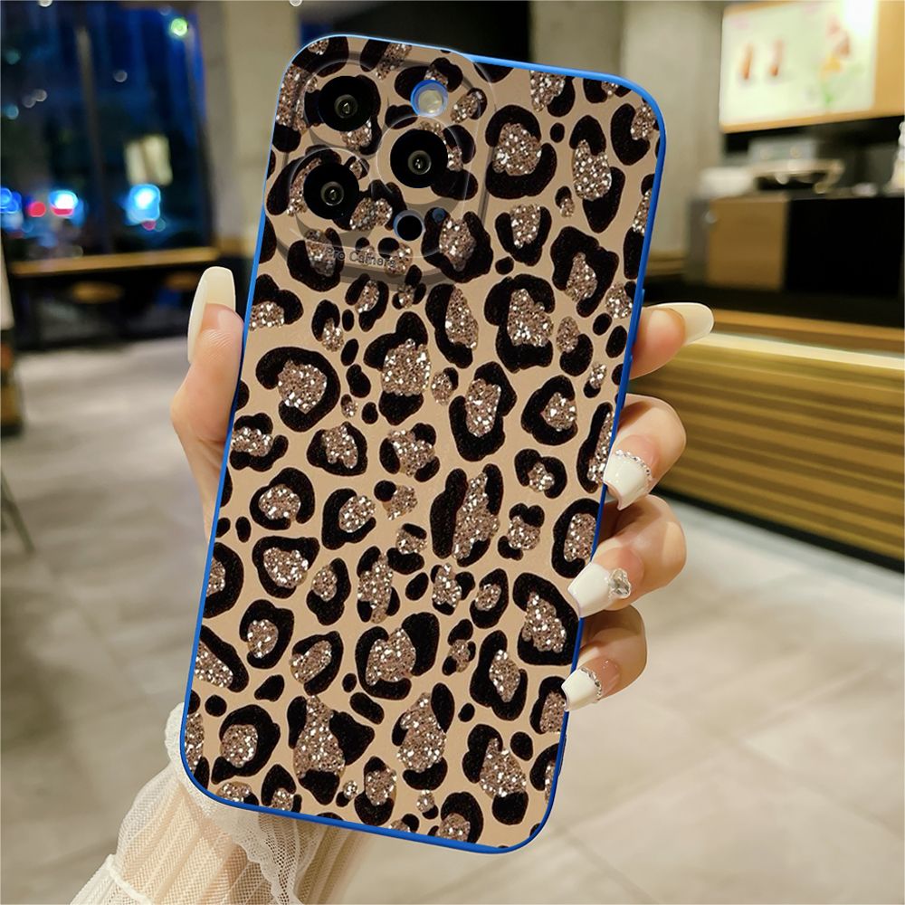 For iPhone 16 Pro Max 14 Plus 13 Pro Max 12 11 XR 8 7 SE 2022 XS Max Retry Leopard Full Protective Case Anti Drop Cover