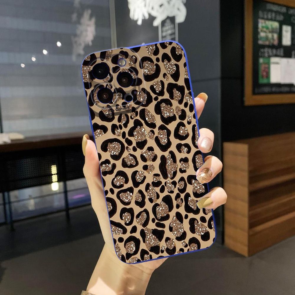 For iPhone 16 Pro Max 14 Plus 13 Pro Max 12 11 XR 8 7 SE 2022 XS Max Retry Leopard Full Protective Case Anti Drop Cover