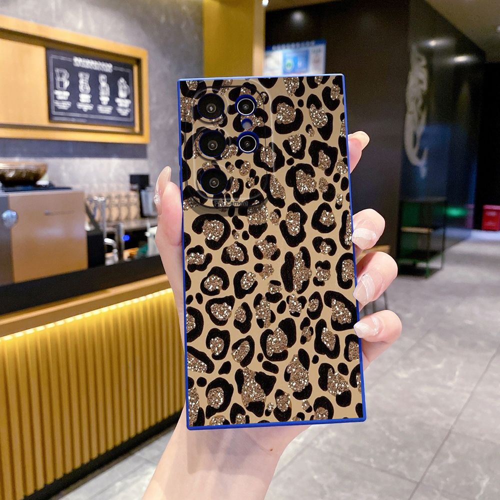 For Samsung Galaxy S24 S23 Ultra S22 Plus Note 20 S21 FE S20 Retry Leopard Full Protective Case Anti Drop Cover