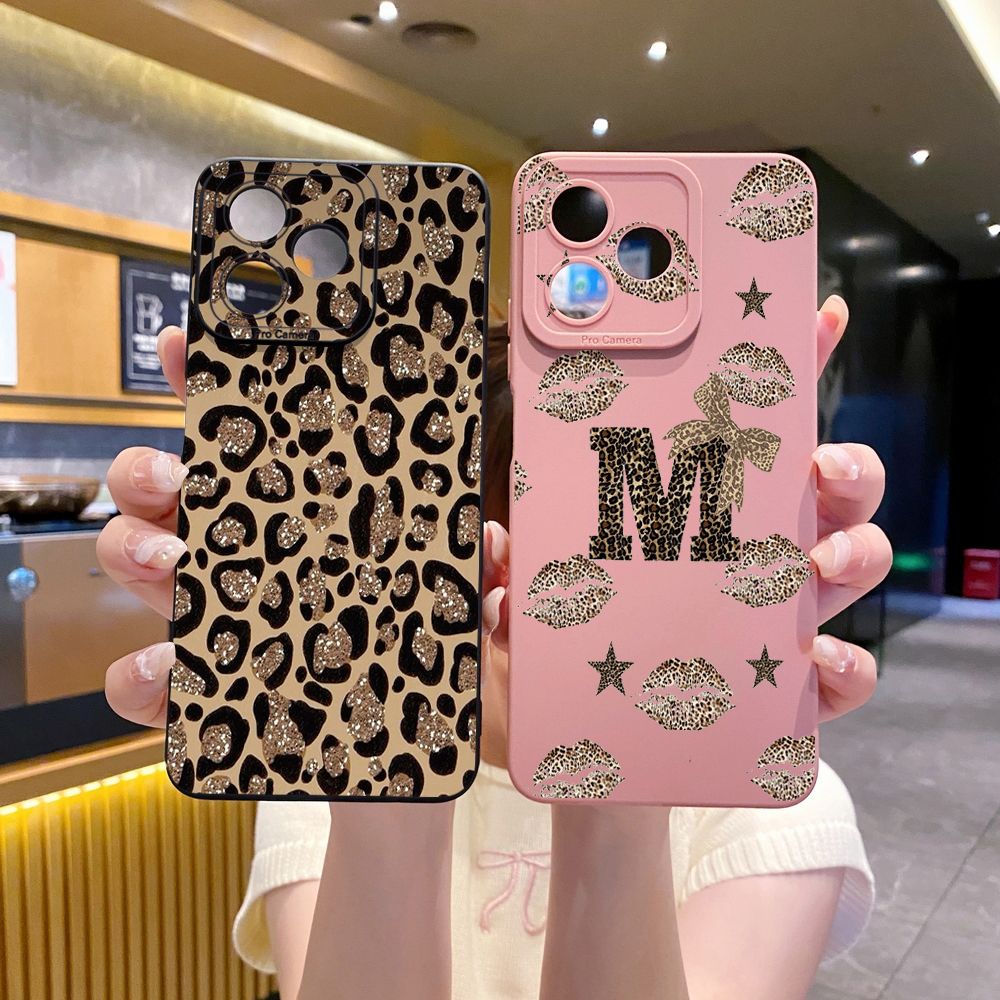 For Realme C61 C63 C65 C67 C53 C51 Note 50 60 C21 C33 C30 C35 C11 2021 C12 C15 C21Y C25Y Realme 12 13 Retry Leopard Full Protective Case Anti Drop Cover