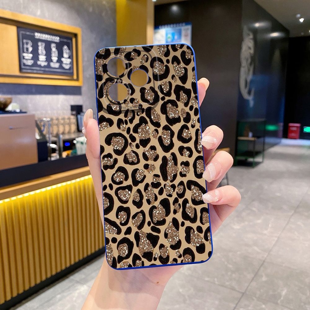 For Realme C61 C63 C65 C67 C53 C51 Note 50 60 C21 C33 C30 C35 C11 2021 C12 C15 C21Y C25Y Realme 12 13 Retry Leopard Full Protective Case Anti Drop Cover