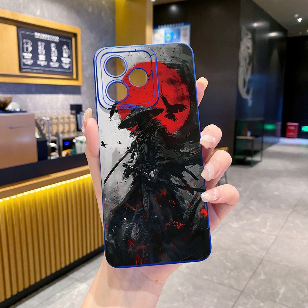 For Realme C61 C63 C65 C67 C53 C51 Note 50 60 C21 C33 C30 C35 C11 2021 C12 C15 C21Y C25Y Realme 12 13 Sun Swordsman Full Protective Case Anti Drop Cover