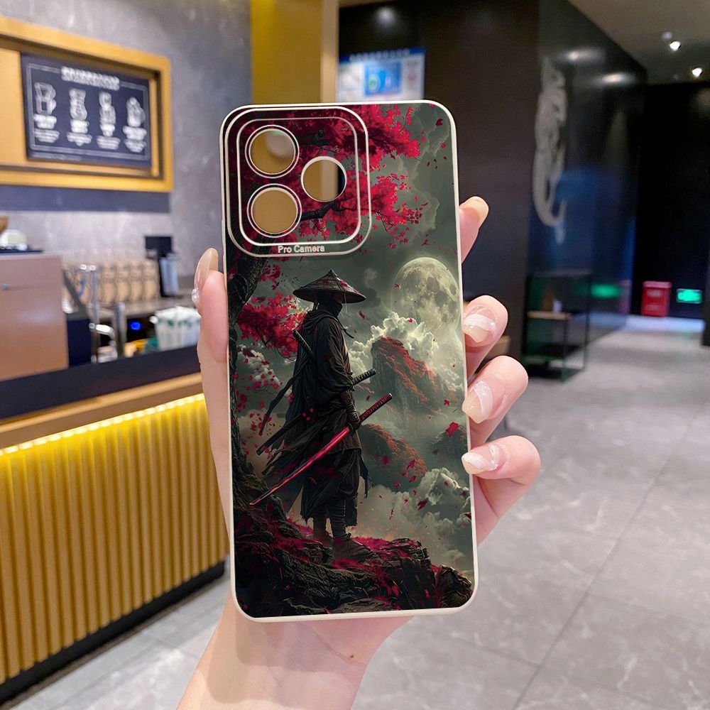 For Realme C61 C63 C65 C67 C53 C51 Note 50 60 C21 C33 C30 C35 C11 2021 C12 C15 C21Y C25Y Realme 12 13 Sun Swordsman Full Protective Case Anti Drop Cover