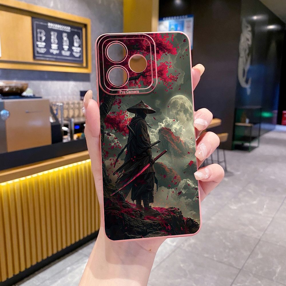 For Realme C61 C63 C65 C67 C53 C51 Note 50 60 C21 C33 C30 C35 C11 2021 C12 C15 C21Y C25Y Realme 12 13 Sun Swordsman Full Protective Case Anti Drop Cover