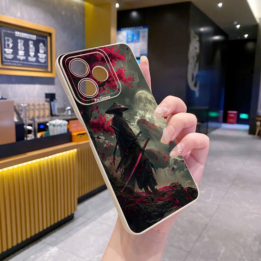 For Realme C61 C63 C65 C67 C53 C51 Note 50 60 C21 C33 C30 C35 C11 2021 C12 C15 C21Y C25Y Realme 12 13 Sun Swordsman Full Protective Case Anti Drop Cover