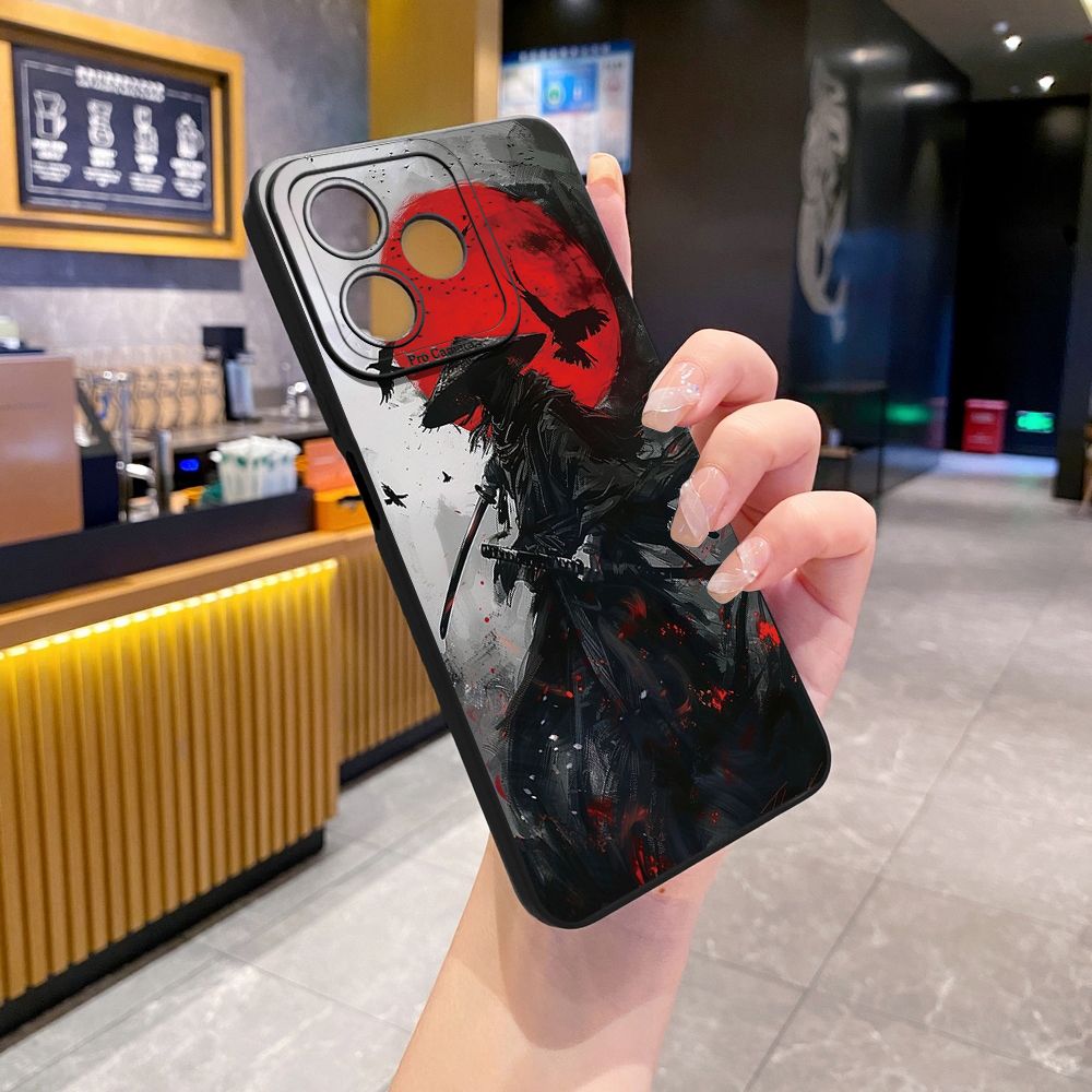 For Realme C61 C63 C65 C67 C53 C51 Note 50 60 C21 C33 C30 C35 C11 2021 C12 C15 C21Y C25Y Realme 12 13 Sun Swordsman Full Protective Case Anti Drop Cover