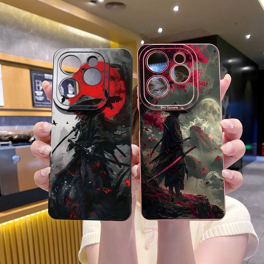 For Infinix Hot 50i 40i 40 Pro Note 12 G96 30 Hot 20 Play 12i 30i 20i 10S 11 Play 11S 10i Smart 8 9 5 Sun Swordsman Full Protective Case Anti Drop Cover