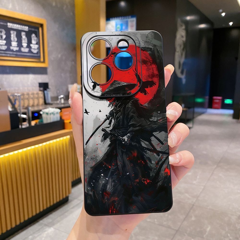 For Infinix Hot 50i 40i 40 Pro Note 12 G96 30 Hot 20 Play 12i 30i 20i 10S 11 Play 11S 10i Smart 8 9 5 Sun Swordsman Full Protective Case Anti Drop Cover