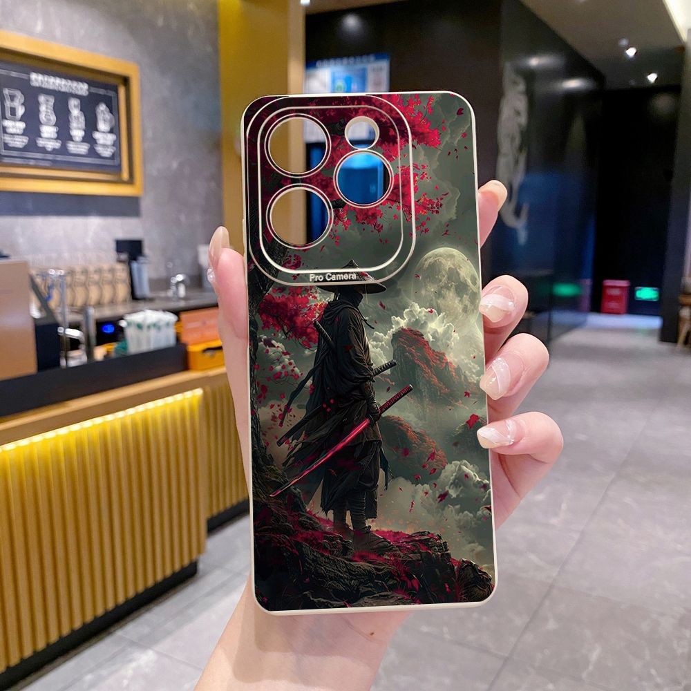For Infinix Hot 50i 40i 40 Pro Note 12 G96 30 Hot 20 Play 12i 30i 20i 10S 11 Play 11S 10i Smart 8 9 5 Sun Swordsman Full Protective Case Anti Drop Cover