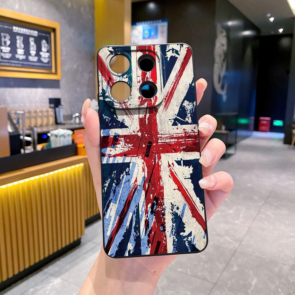 For Xiaomi Redmi Note 13 12 Pro 5G 12S 11S 13C A1 10 Pro 4G 10S Redmi 10C 9C Lodon Flag Full Protective Case Anti Drop Cover