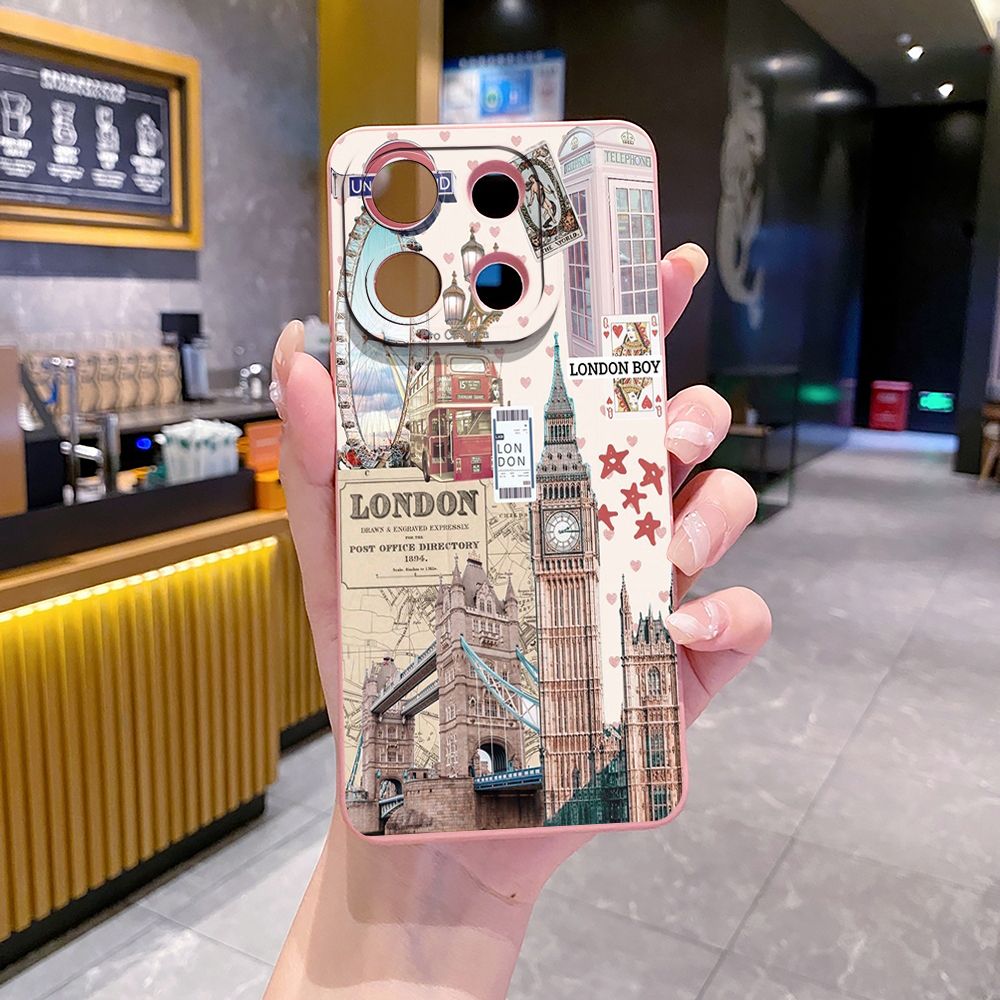 For Xiaomi Redmi Note 13 12 Pro 5G 12S 11S 13C A1 10 Pro 4G 10S Redmi 10C 9C Lodon Flag Full Protective Case Anti Drop Cover