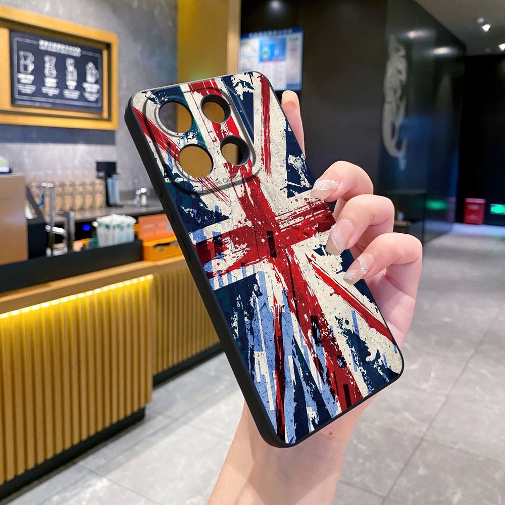 For Xiaomi Redmi Note 13 12 Pro 5G 12S 11S 13C A1 10 Pro 4G 10S Redmi 10C 9C Lodon Flag Full Protective Case Anti Drop Cover