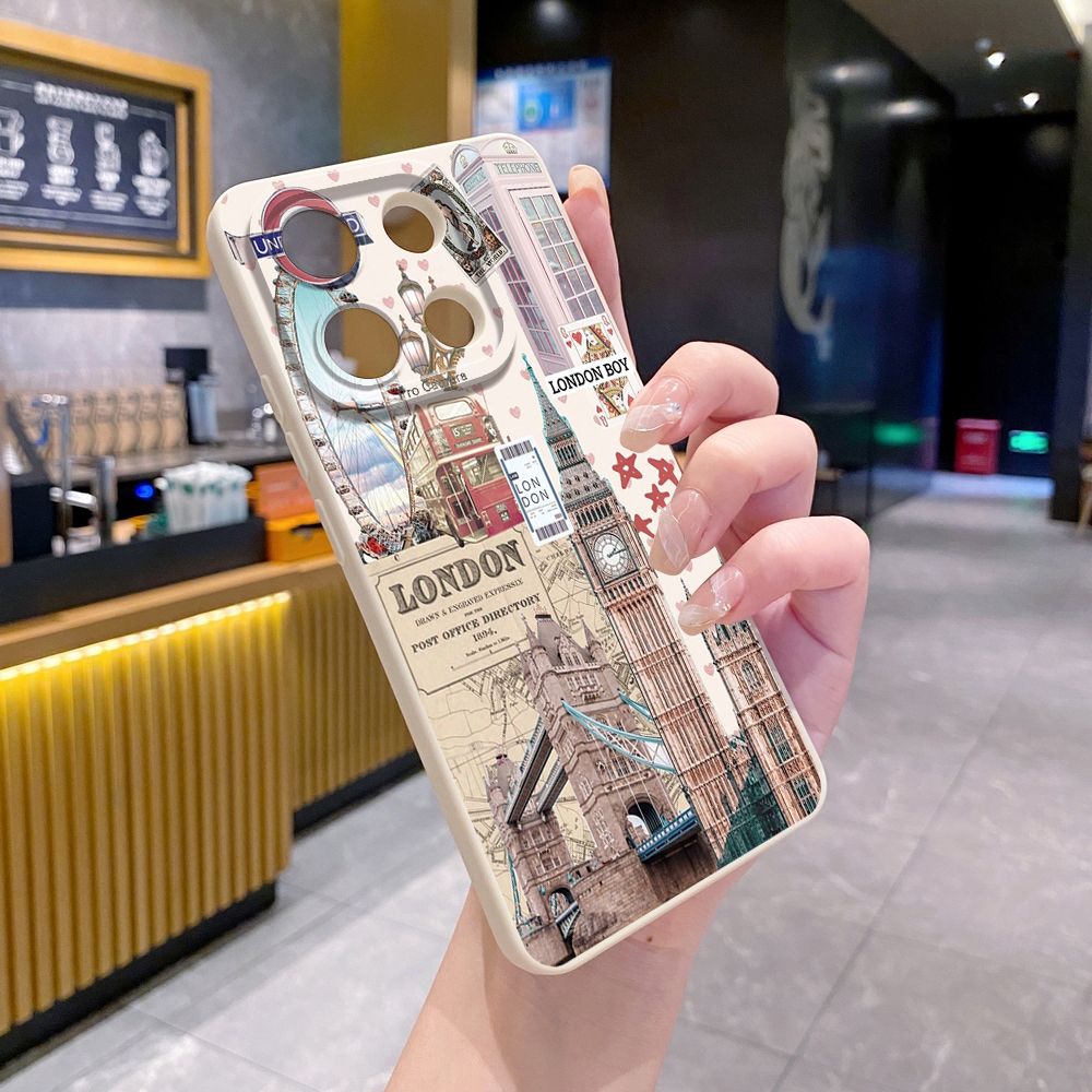 For Xiaomi Redmi Note 13 12 Pro 5G 12S 11S 13C A1 10 Pro 4G 10S Redmi 10C 9C Lodon Flag Full Protective Case Anti Drop Cover