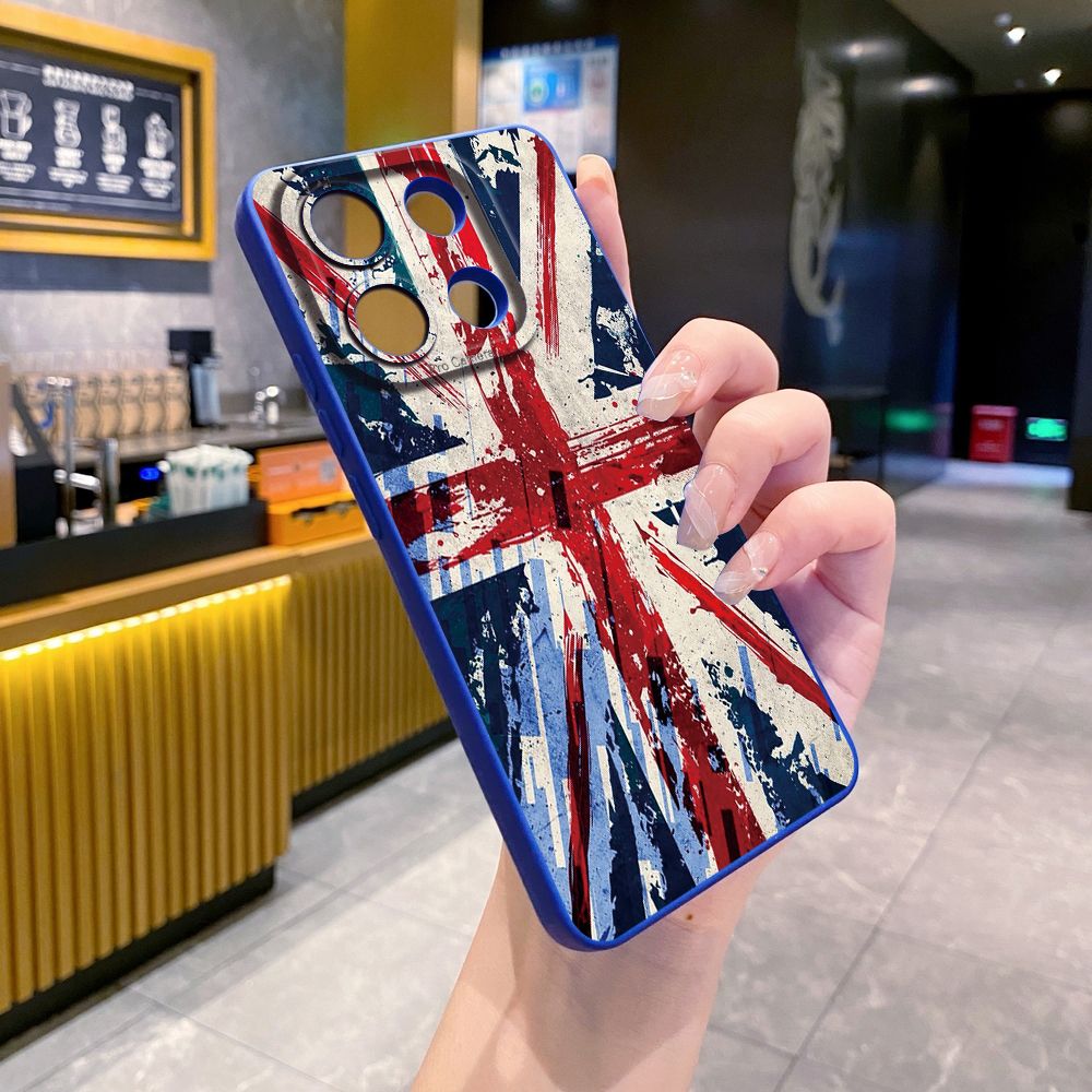 For Xiaomi Redmi Note 13 12 Pro 5G 12S 11S 13C A1 10 Pro 4G 10S Redmi 10C 9C Lodon Flag Full Protective Case Anti Drop Cover