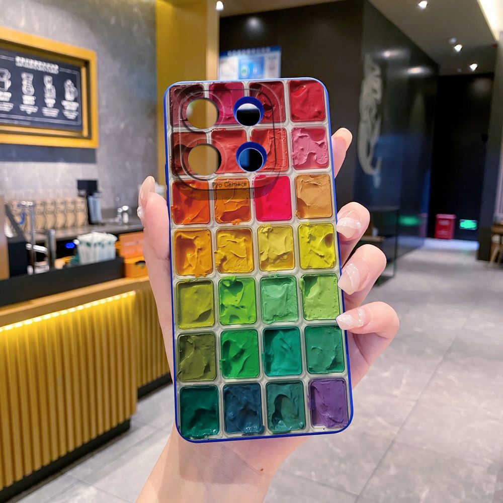 For Xiaomi Redmi Note 13 12 Pro 5G 12S 11S 13C A1 10 Pro 4G 10S Redmi 10C 9C Colorful Plaid Full Protective Case Anti Drop Cover