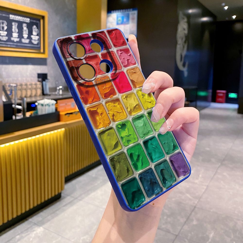 For Xiaomi Redmi Note 13 12 Pro 5G 12S 11S 13C A1 10 Pro 4G 10S Redmi 10C 9C Colorful Plaid Full Protective Case Anti Drop Cover