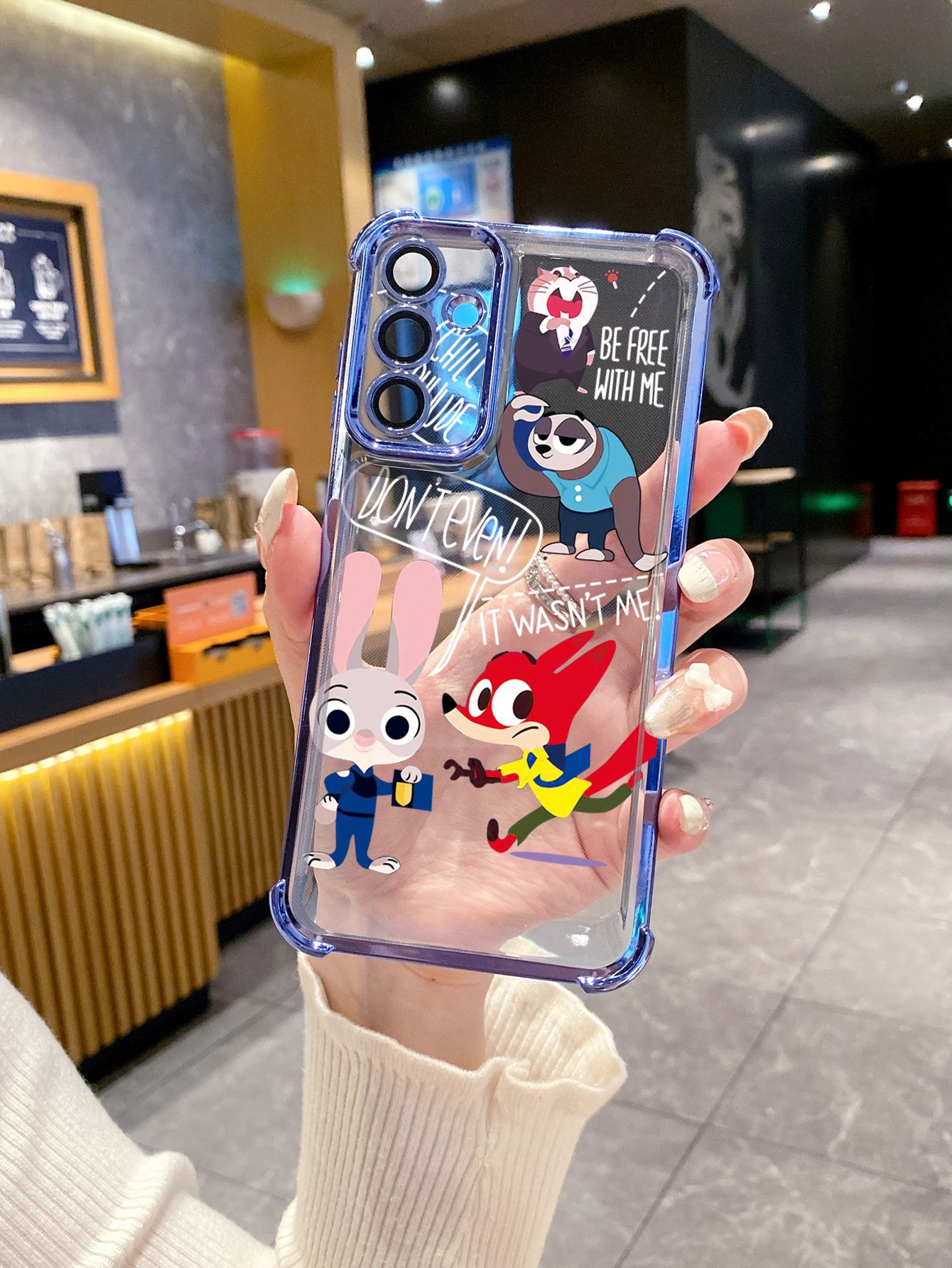 For Samsung Galaxy A15 A05 A35 A55 A14 A34 A33 A53 A73 A32 A56 A36 A06 A16 Couple Heart Cute Bunny fox Plating Frame Clear Phone Case Anti-shock Cover