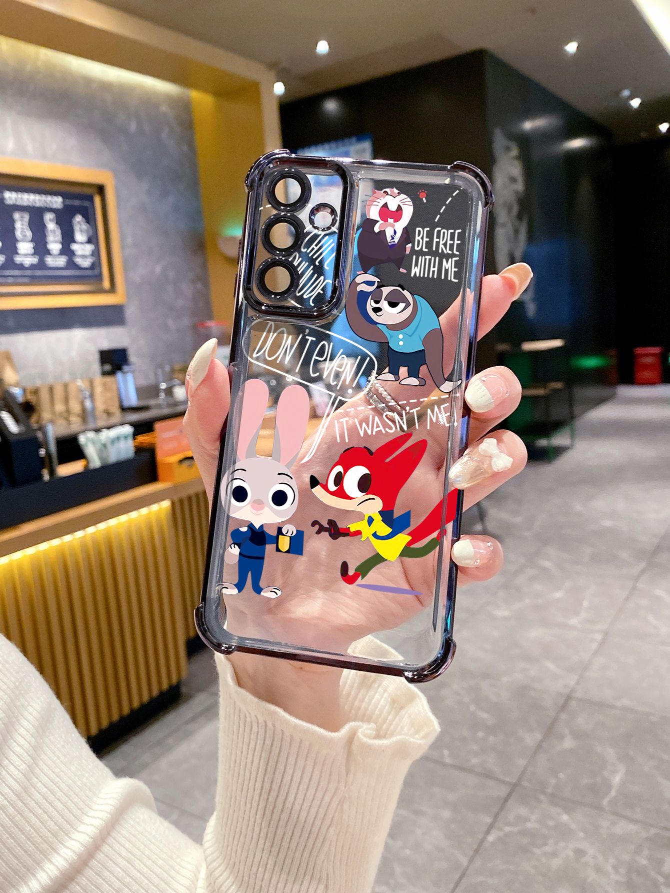 For Samsung Galaxy A15 A05 A35 A55 A14 A34 A33 A53 A73 A32 A56 A36 A06 A16 Couple Heart Cute Bunny fox Plating Frame Clear Phone Case Anti-shock Cover