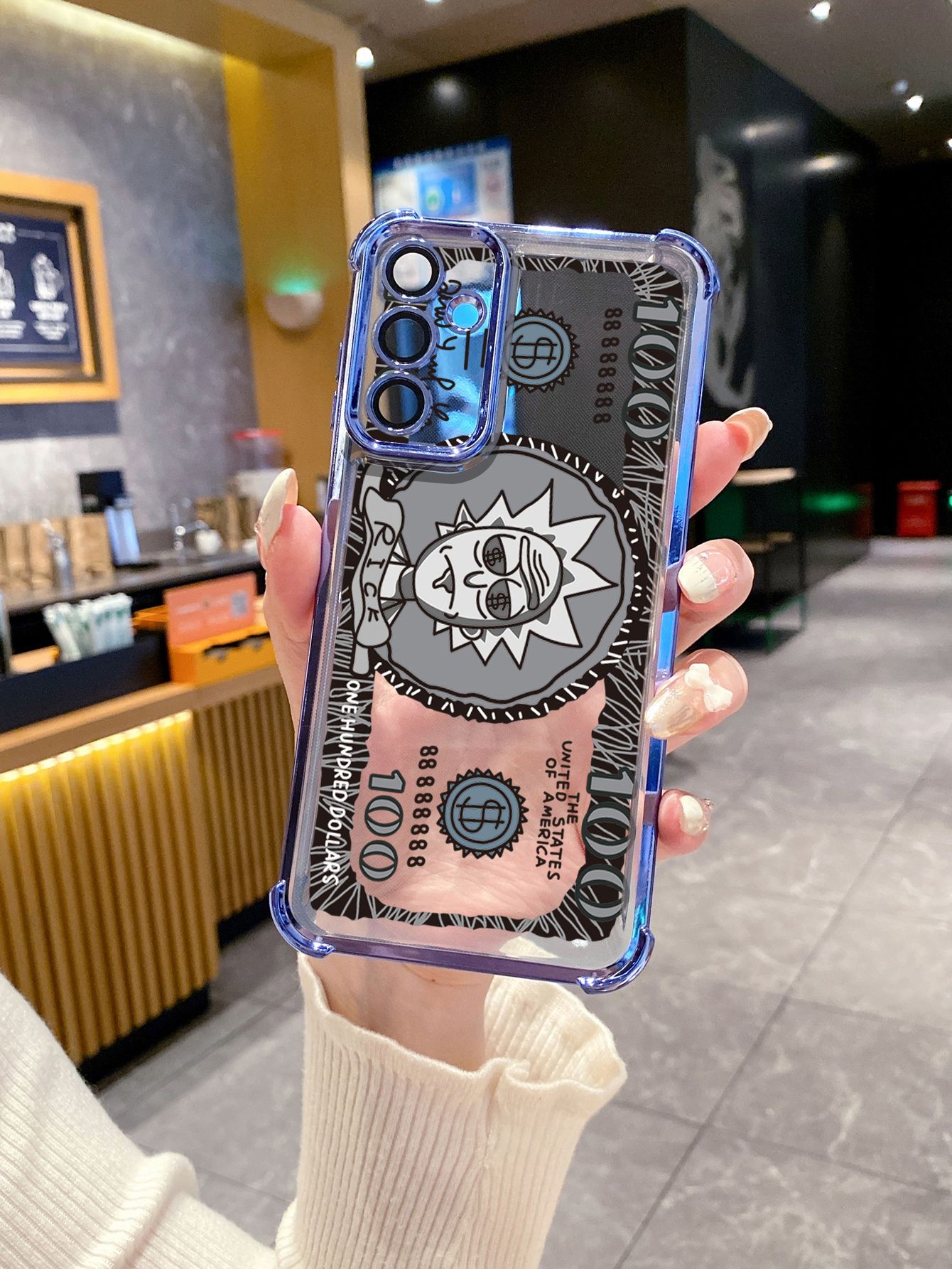 For Samsung Galaxy A15 A05 A35 A55 A14 A34 A33 A53 A73 A32 A56 A36 A06 A16 Crazy Sientist Plating Frame Clear Phone Case Anti-shock Cover