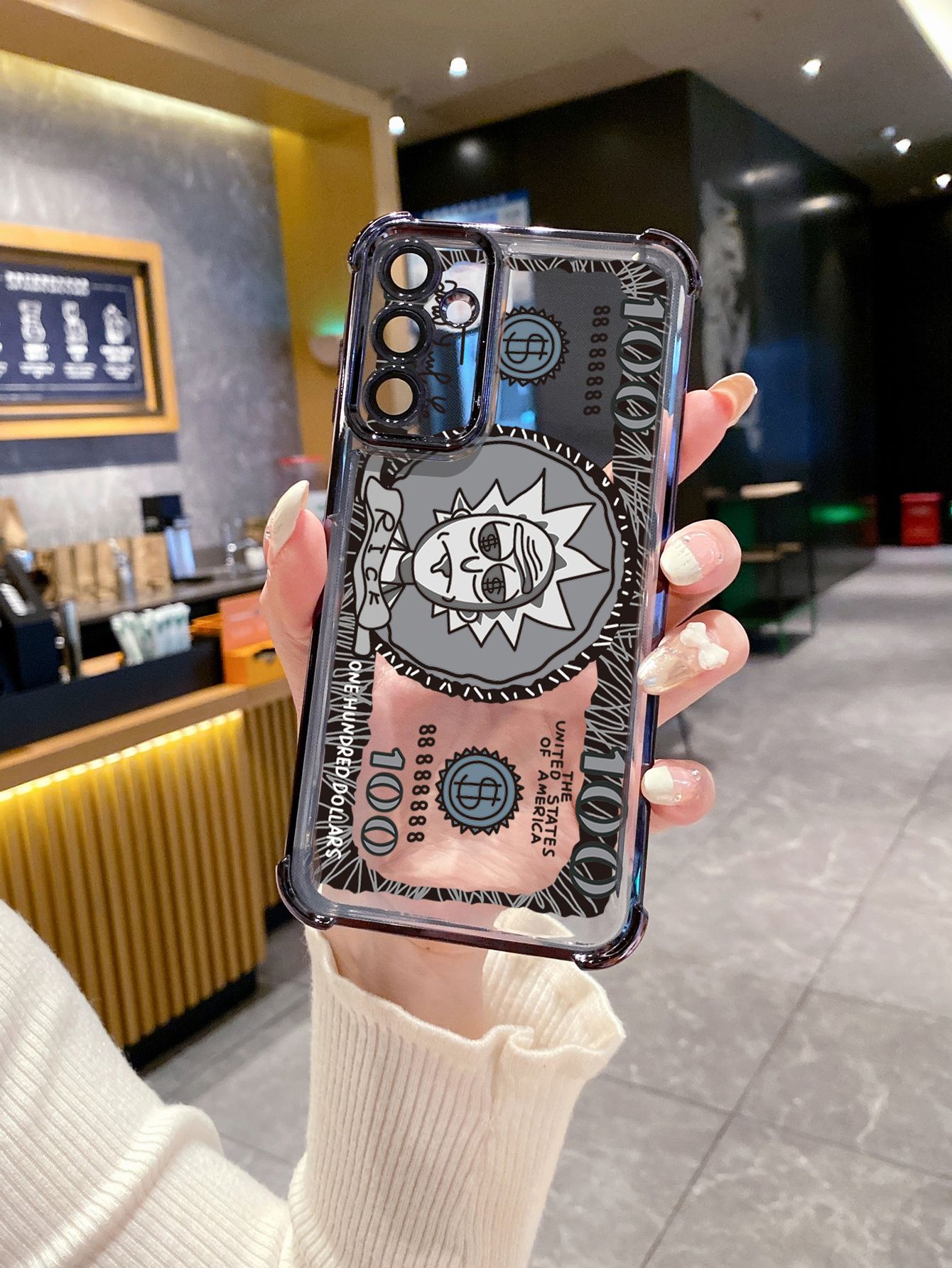 For Samsung Galaxy A15 A05 A35 A55 A14 A34 A33 A53 A73 A32 A56 A36 A06 A16 Crazy Sientist Plating Frame Clear Phone Case Anti-shock Cover