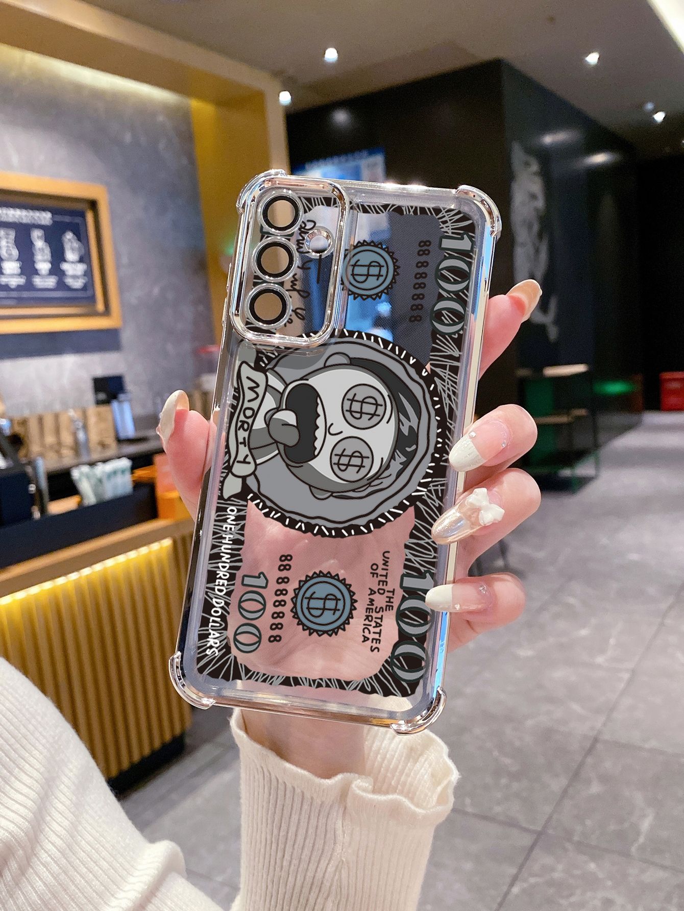 For Samsung Galaxy A15 A05 A35 A55 A14 A34 A33 A53 A73 A32 A56 A36 A06 A16 Crazy Sientist Plating Frame Clear Phone Case Anti-shock Cover
