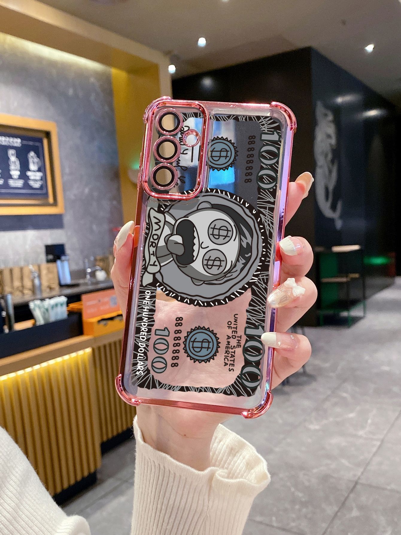 For Samsung Galaxy A15 A05 A35 A55 A14 A34 A33 A53 A73 A32 A56 A36 A06 A16 Crazy Sientist Plating Frame Clear Phone Case Anti-shock Cover