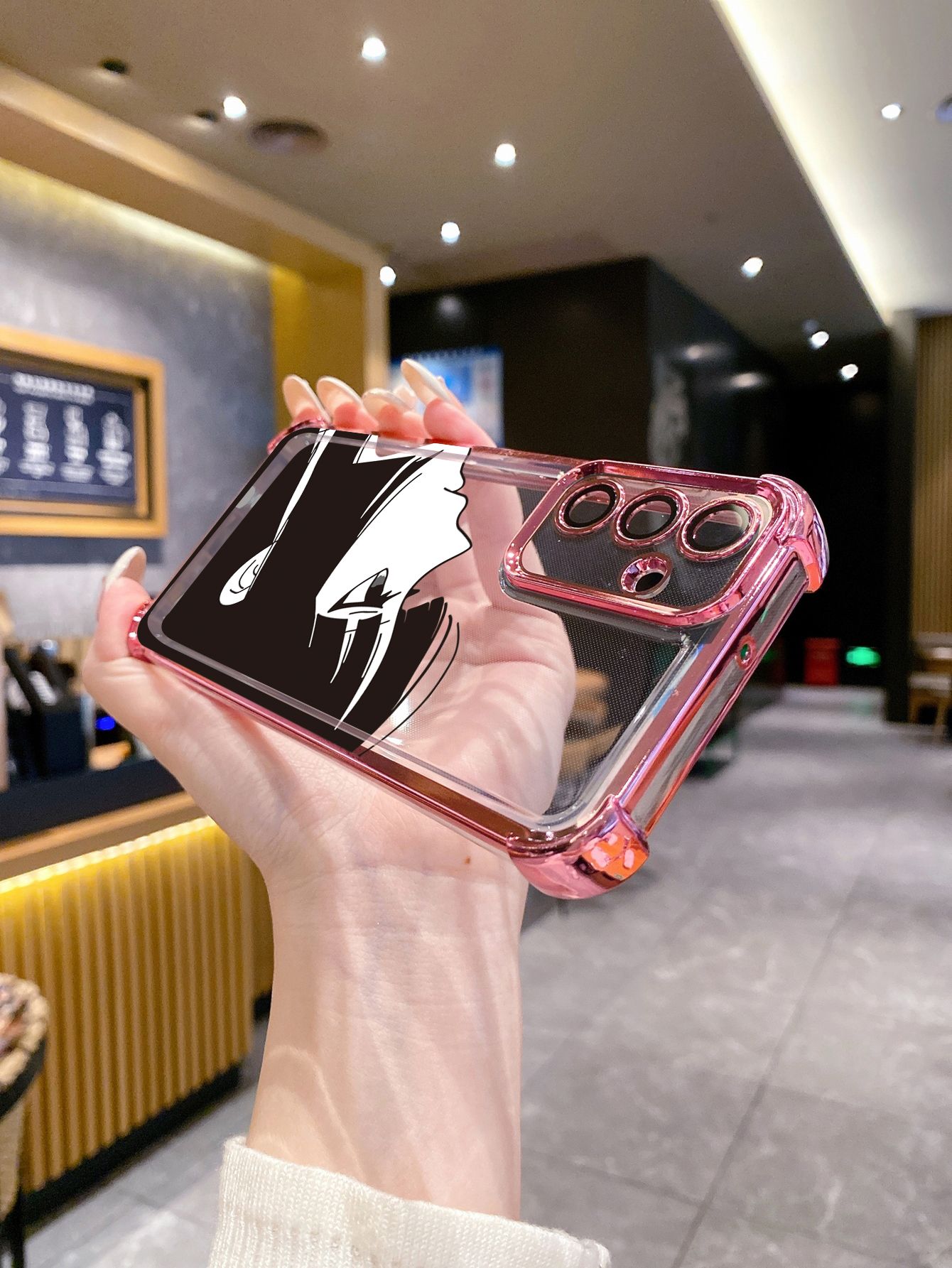 For iPhone 16 15 Pro Max 14 Plus 13 12 11 XR 8 7 SE 2022 XS Couple Boy Girl Face Plating Frame Clear Phone Case Anti-shock Cover
