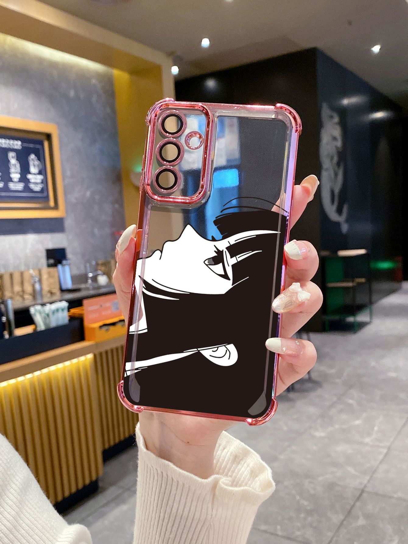 For iPhone 16 15 Pro Max 14 Plus 13 12 11 XR 8 7 SE 2022 XS Couple Boy Girl Face Plating Frame Clear Phone Case Anti-shock Cover