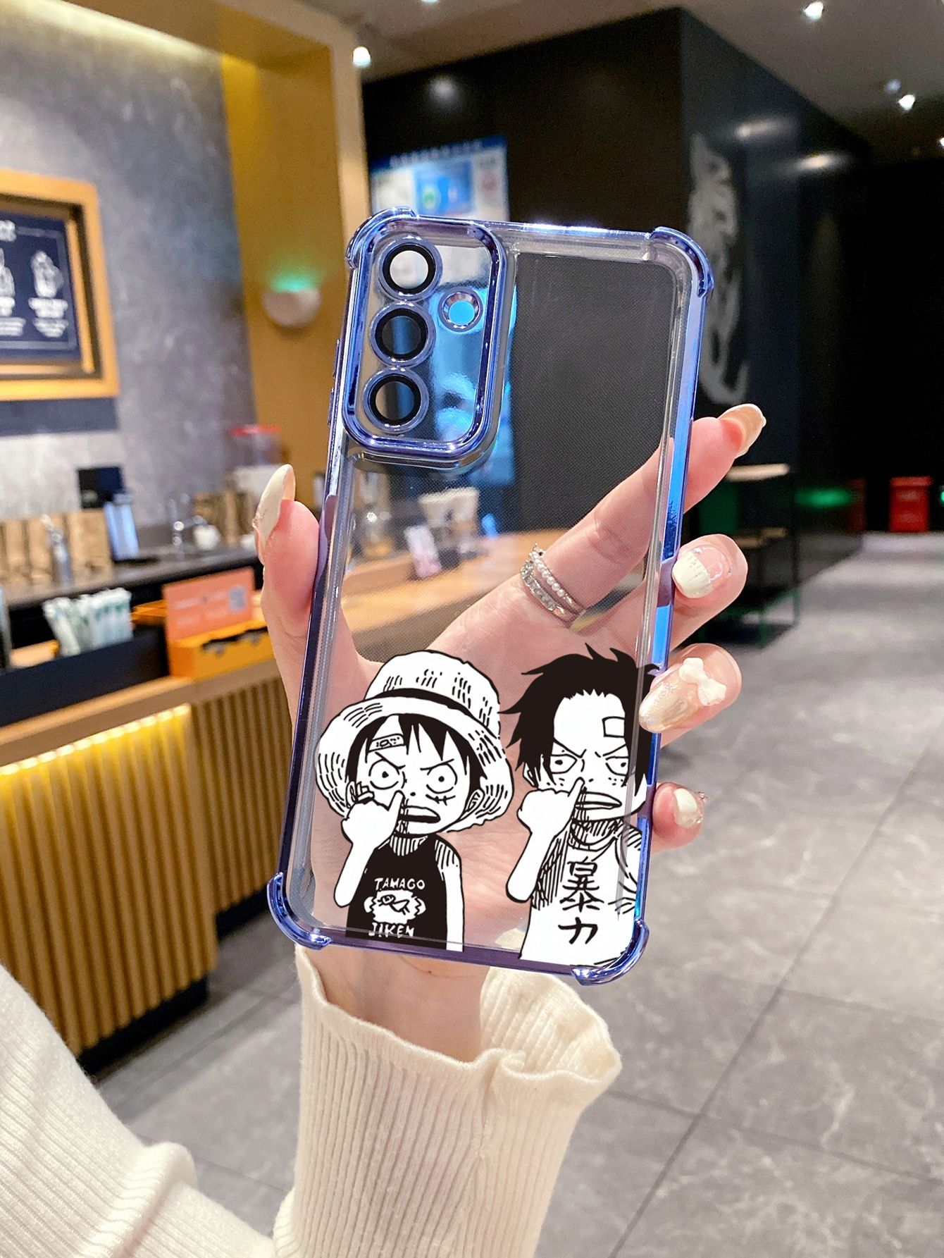 For Realme C67 C53 C51 Note 50 C21Y C25Y C33 C30 C35 C11 2021 C12 C15 Drawing Pirate Plating Frame Clear Phone Case Anti-shock Cover