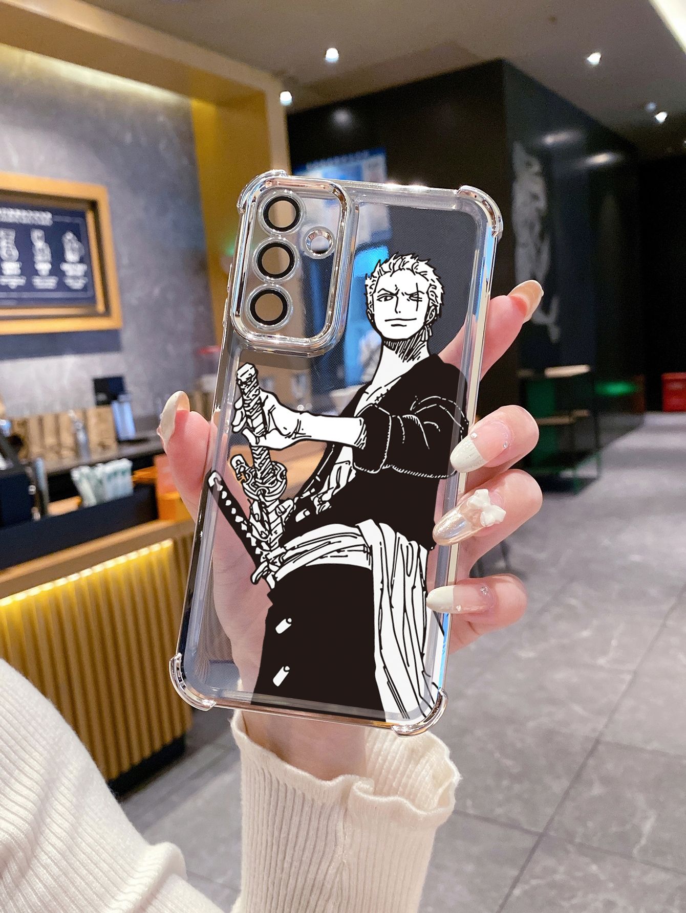 For Realme C67 C53 C51 Note 50 C21Y C25Y C33 C30 C35 C11 2021 C12 C15 Drawing Pirate Plating Frame Clear Phone Case Anti-shock Cover
