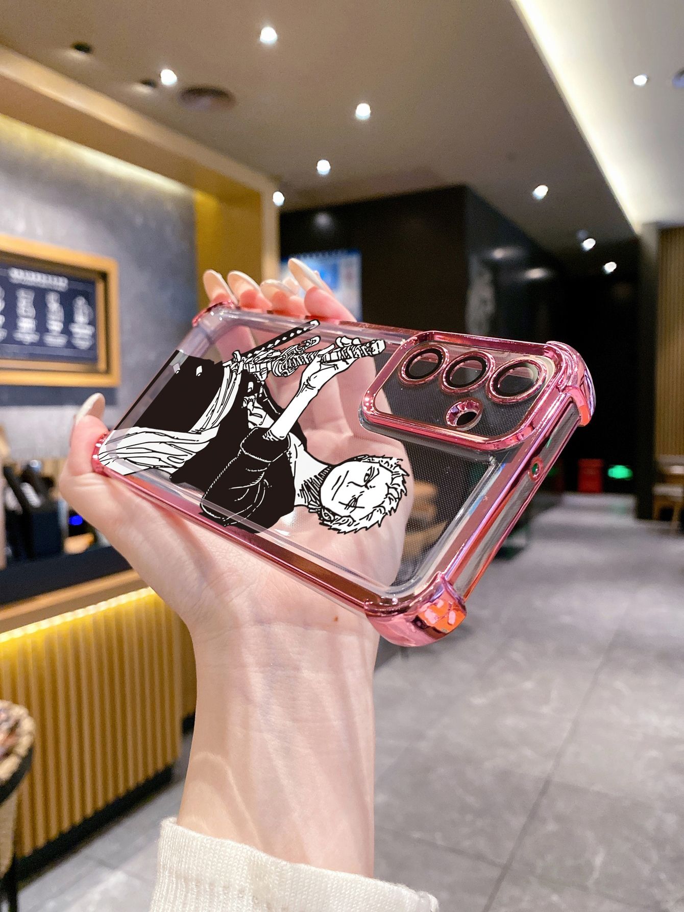 For Realme C67 C53 C51 Note 50 C21Y C25Y C33 C30 C35 C11 2021 C12 C15 Drawing Pirate Plating Frame Clear Phone Case Anti-shock Cover