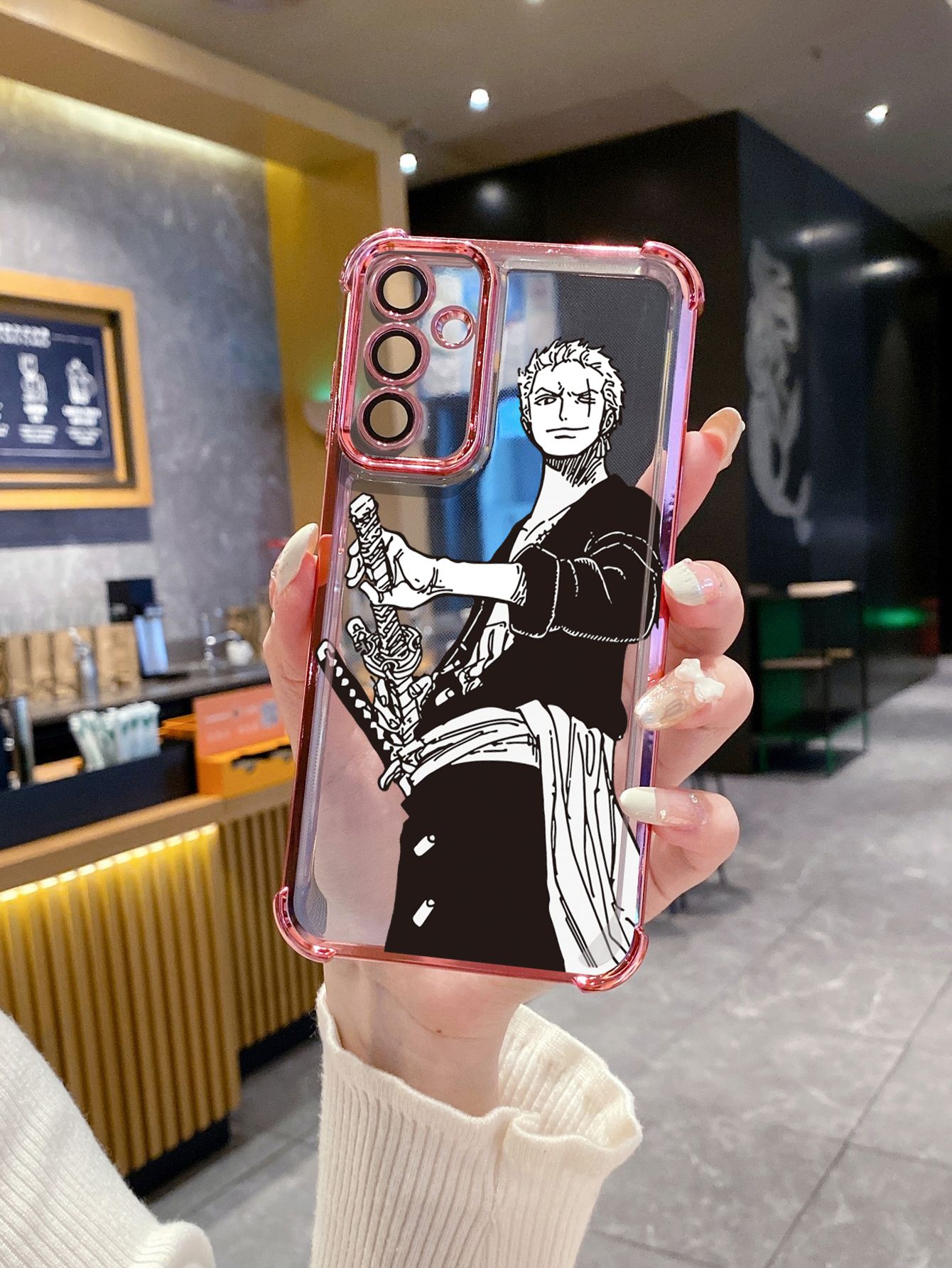 For Realme C67 C53 C51 Note 50 C21Y C25Y C33 C30 C35 C11 2021 C12 C15 Drawing Pirate Plating Frame Clear Phone Case Anti-shock Cover