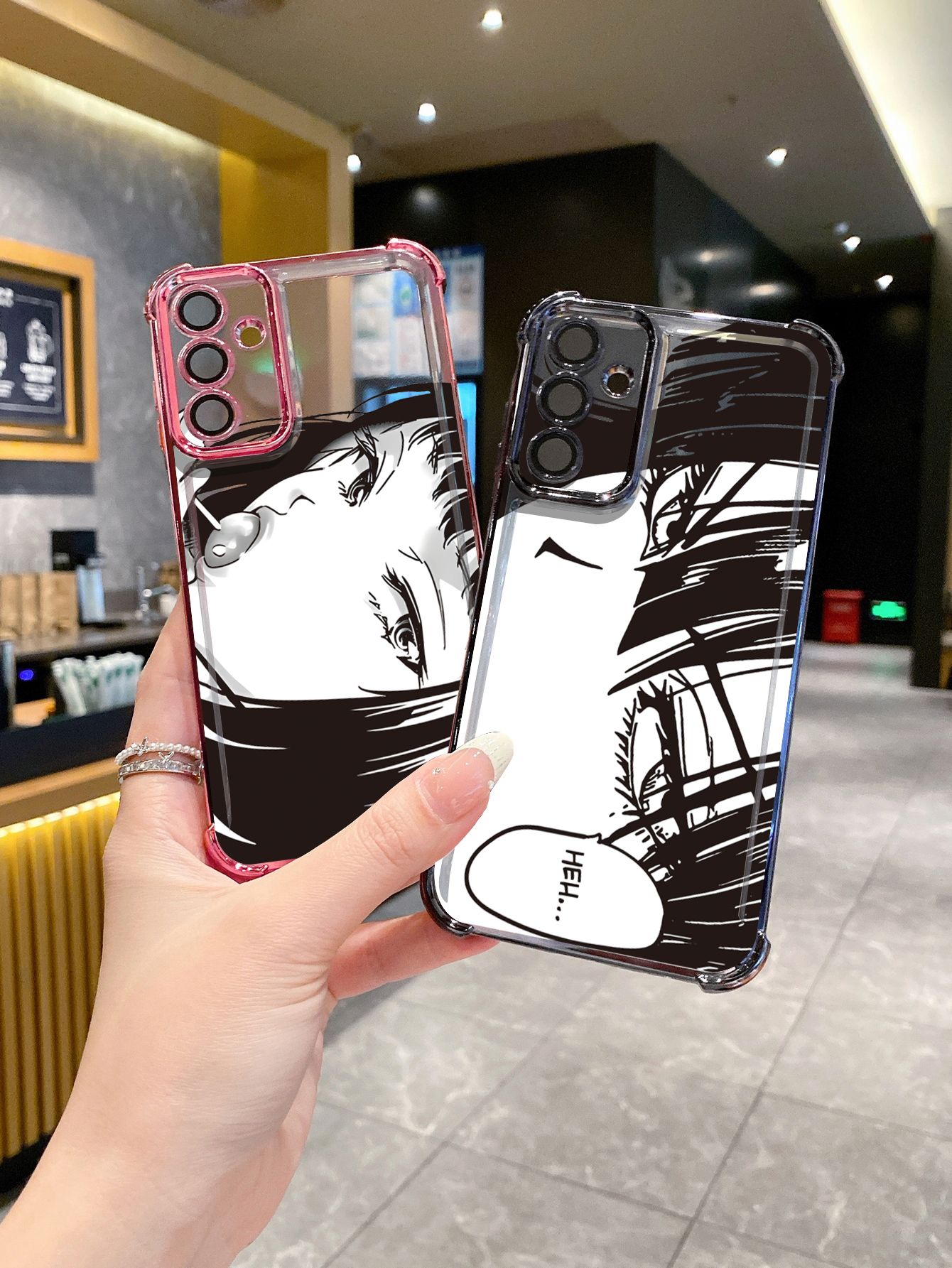For OPPO A3X A2 Pro A1 A60 A18 A38 A17 A16 A57 A77 4G A59 A98 A78 A58 5G Demon Slayer Kamado Nezuko Tanjirou Plating Frame Clear Phone Case Anti-shock Cover