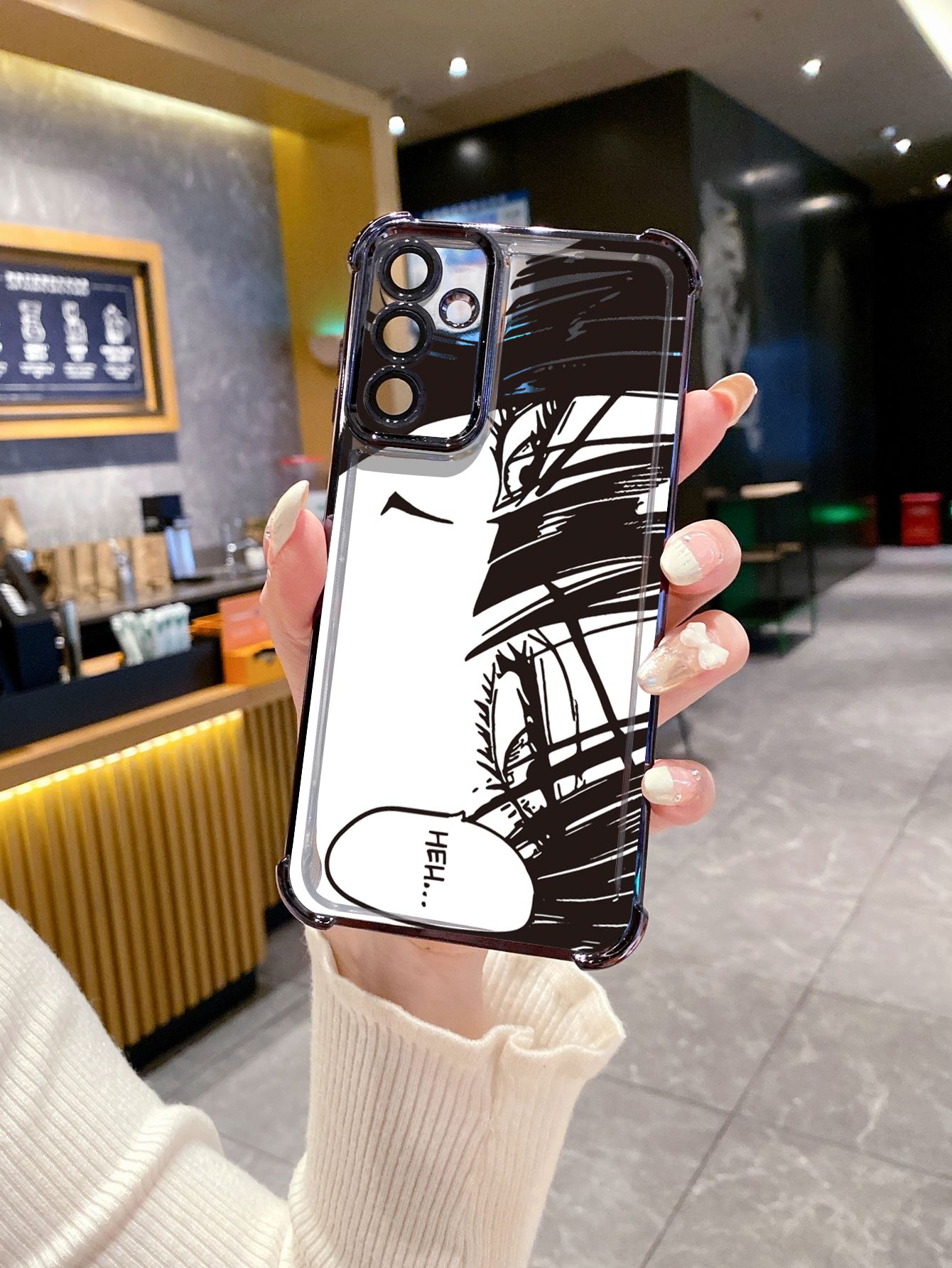 For OPPO A3X A2 Pro A1 A60 A18 A38 A17 A16 A57 A77 4G A59 A98 A78 A58 5G Demon Slayer Kamado Nezuko Tanjirou Plating Frame Clear Phone Case Anti-shock Cover