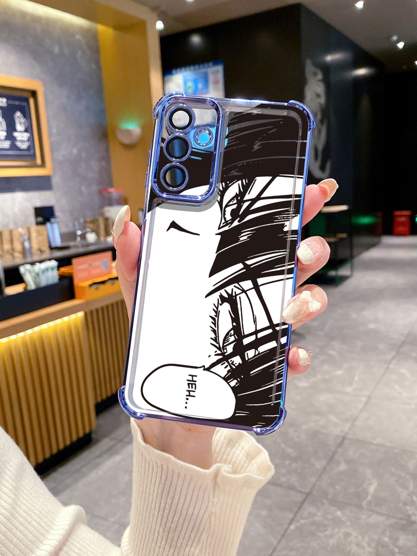 For OPPO A3X A2 Pro A1 A60 A18 A38 A17 A16 A57 A77 4G A59 A98 A78 A58 5G Demon Slayer Kamado Nezuko Tanjirou Plating Frame Clear Phone Case Anti-shock Cover